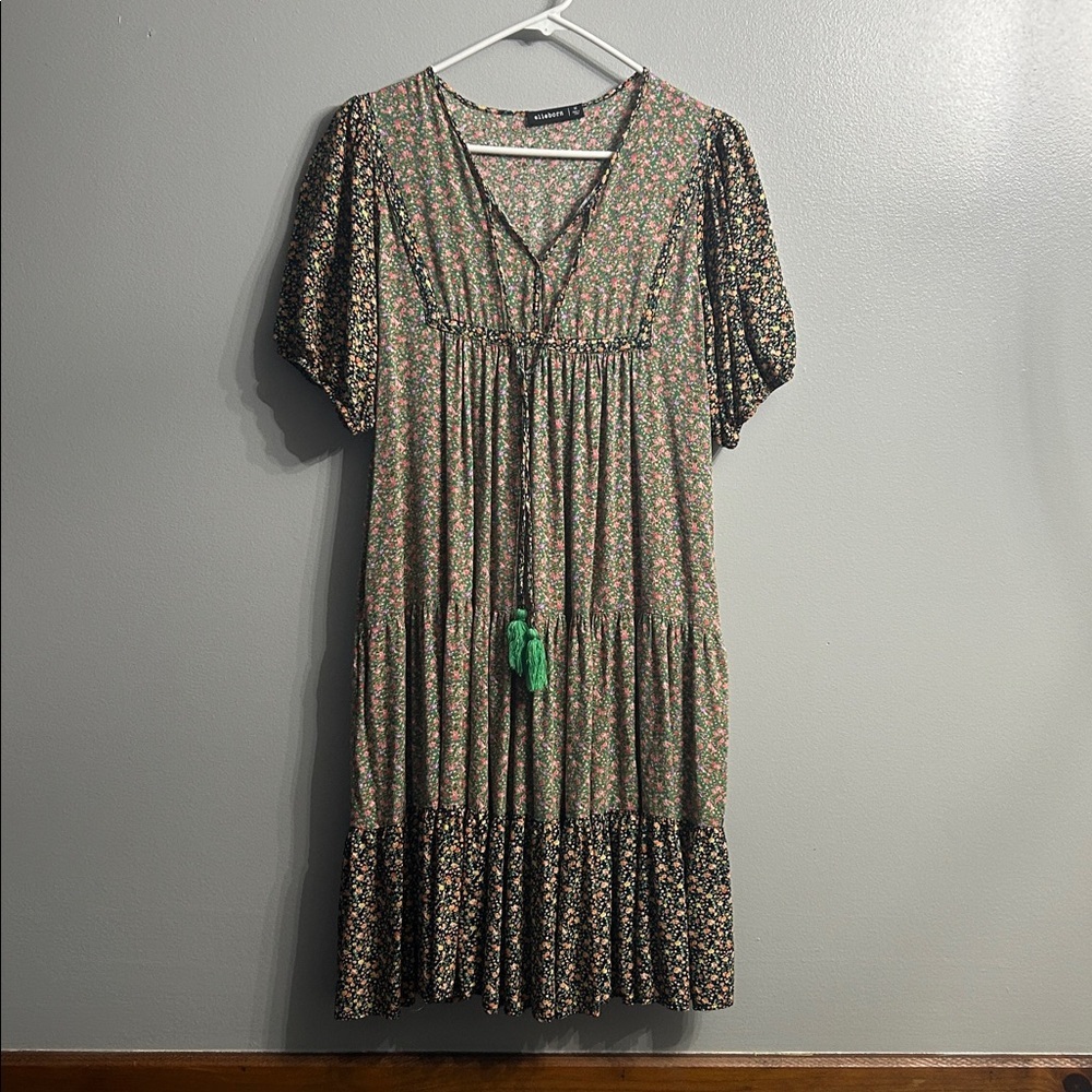 ELLEBORN mandala patterned Boho Dress SZ Med
